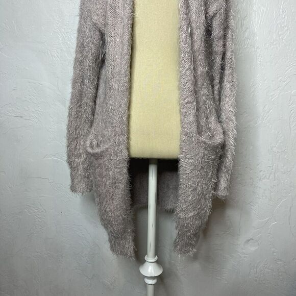 Kayla’s Armoire Boutique Purple Fuzzy Soft Long Cardigan S/M - Picture 4 of 10